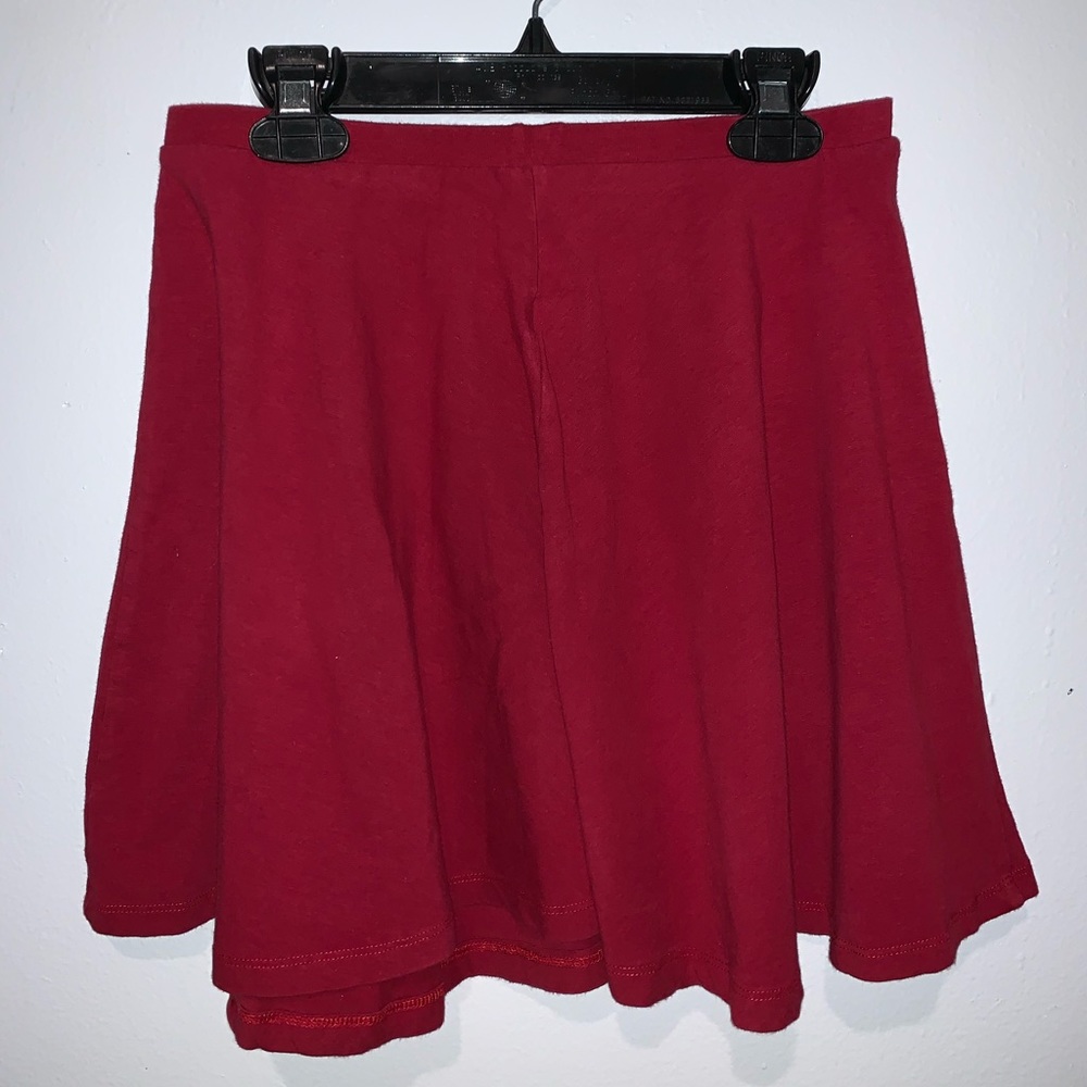 Pacsun LA Hearts Burgundy Skater Skirt